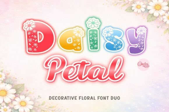 Daisy Petal Duo: A Floral Font Pairing for Cheerful Designs