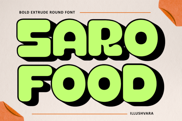 Saro Food: A Typeface That Pops with Flavor