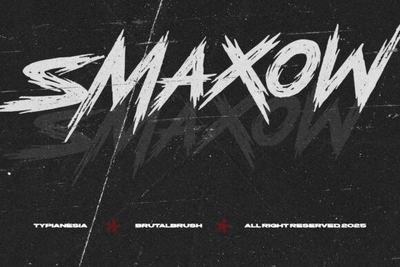 Smaxow: The Brutal Wild Brush Font for Maximum Impact