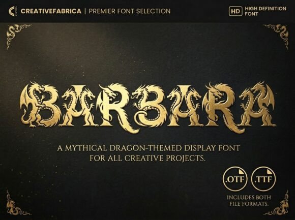 Unleashing Ancient Power: The Barbara Display Typeface